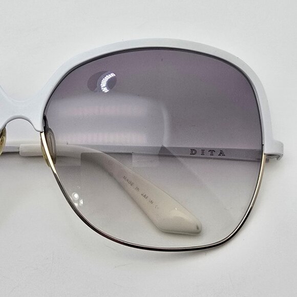 Dita Wonderlust White Gold Beta T Frame Grey Gradient Lens Butterfly Sunglasses main image 10
